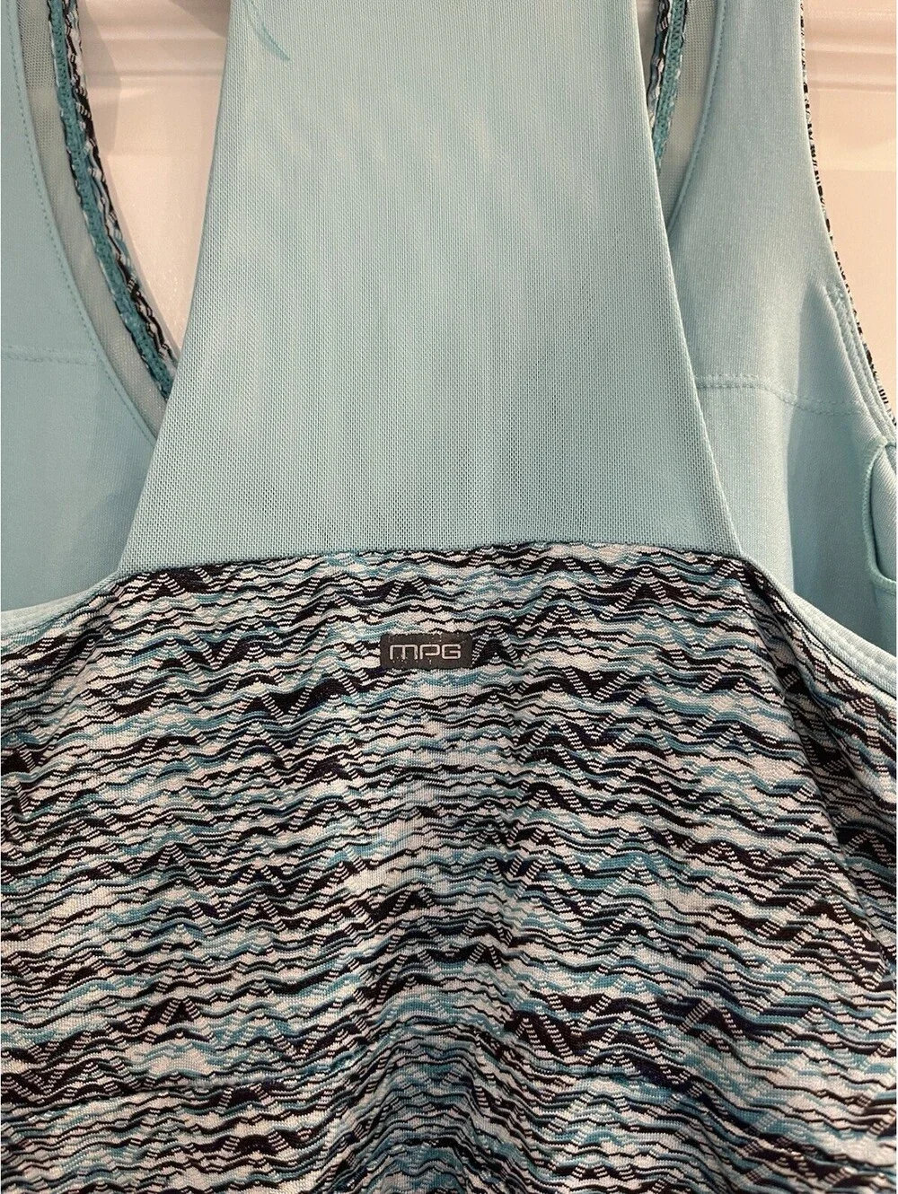 MPG Dress Women’s Size Small Blue Sleeveless Athletic Tennis Golf V-Neck Padded